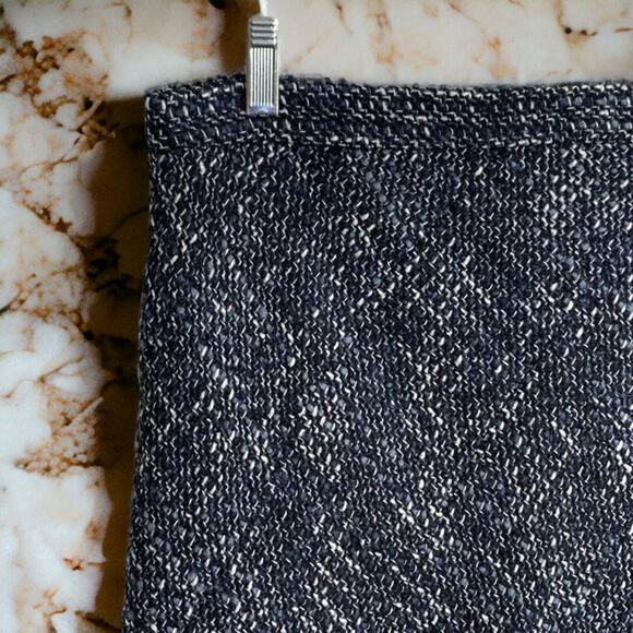 NWT - Theory Blue Multi Autumn Tweed Diag Zip Skirt Size: 10 - Picture 6 of 8